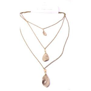 Ann Taylor LOFT Women's Modern Leaf Lucite BEd Tiered Necklace NWT 35